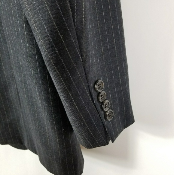 Chaps mens suit size 41R 100% wool dark gray - Picture 5 of 6
